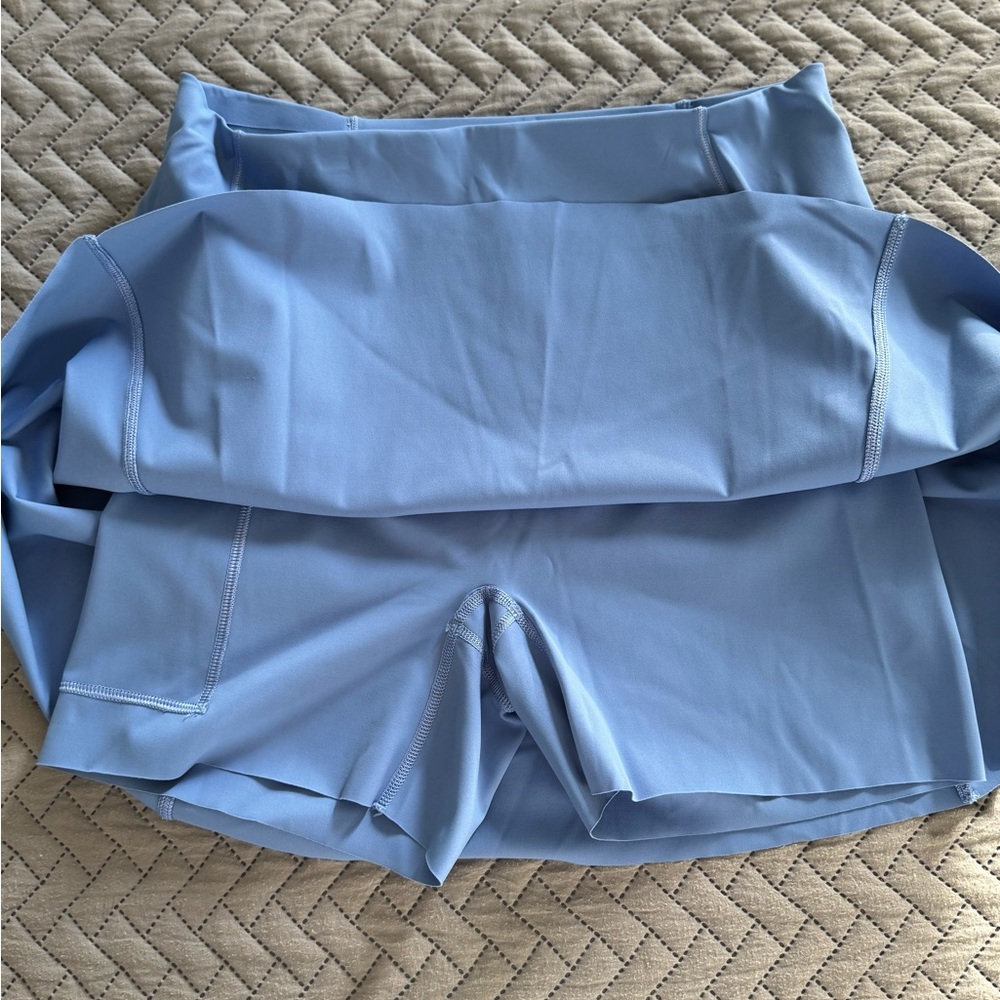SPANXshape CoreLuxe Skort with Mid-tummy Compression Cornflower Blue Size Large